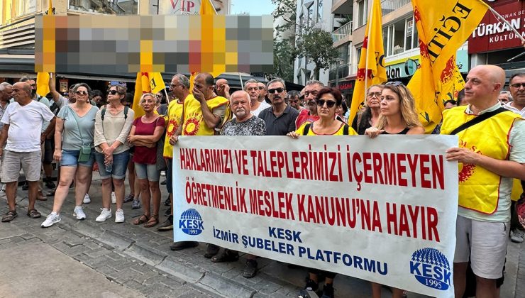 KESK üyelerinden eylem yapan öğretmenlere destek