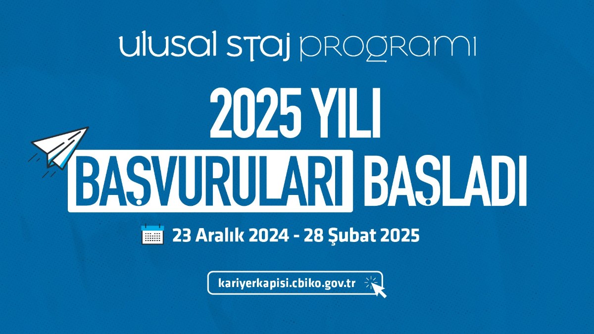 Cumhurbaşkanlığı İnsan Kaynakları Ofisi: Ulusal Staj Programı’nın 2025 yılı başvuruları başladı